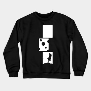 Mouse and Cheese in a abstract cubic reality Crewneck Sweatshirt